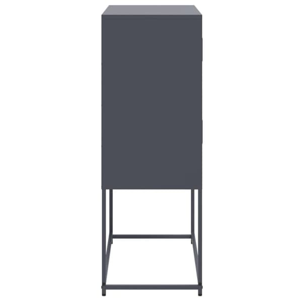 Skänk antracit 68,5x38,5x107 cm stål