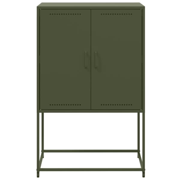 TV-skåp olivgrön 68x39x60,5 cm stål