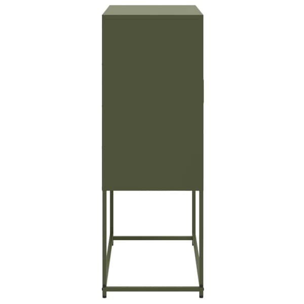 TV-skåp olivgrön 68x39x60,5 cm stål
