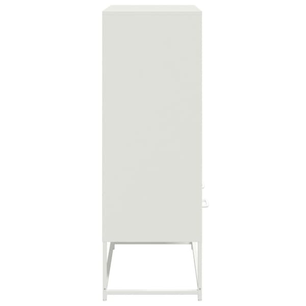 Högskåp vit 68,5x39x111,5 cm kallvalsat stål