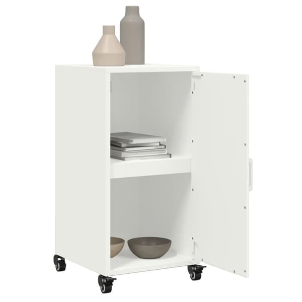 Sidoskåp vit 36x39x72 cm kallvalsat stål