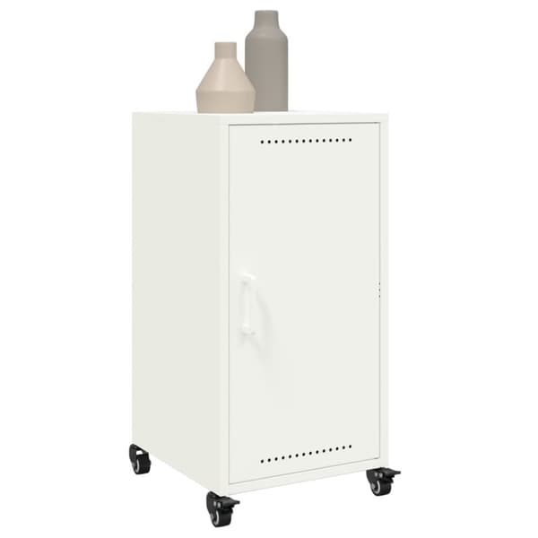 Sidoskåp vit 36x39x72 cm kallvalsat stål