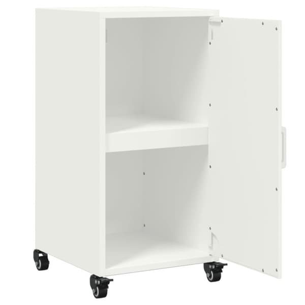 Sidoskåp vit 36x39x72 cm kallvalsat stål