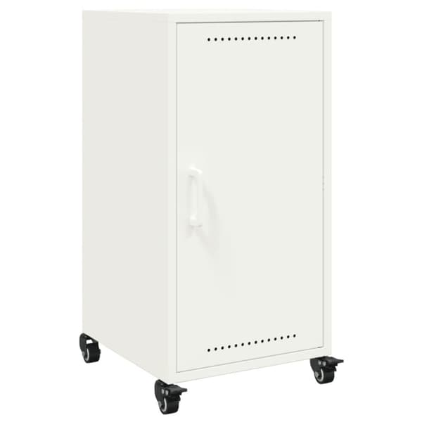 Sidoskåp vit 36x39x72 cm kallvalsat stål