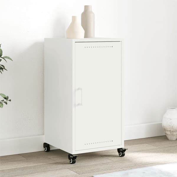 Sidoskåp vit 36x39x72 cm kallvalsat stål