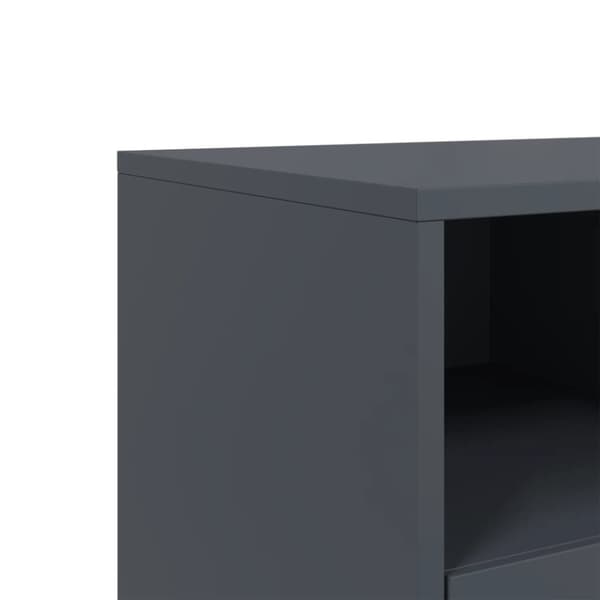 Tv-bänk antracit 68x39x43,5 cm kallvalsat stål
