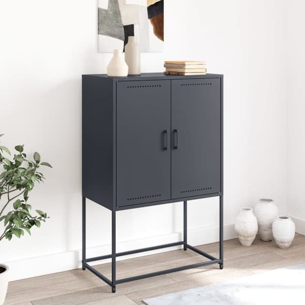 skab 68,5x38,5x107 cm stål antracitgrå