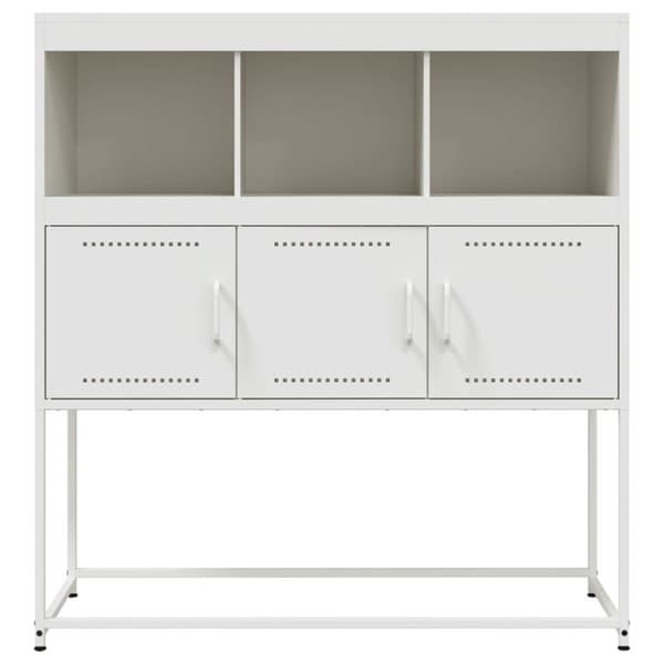 skænk 100,5x39x107 cm koldvalset stål hvid