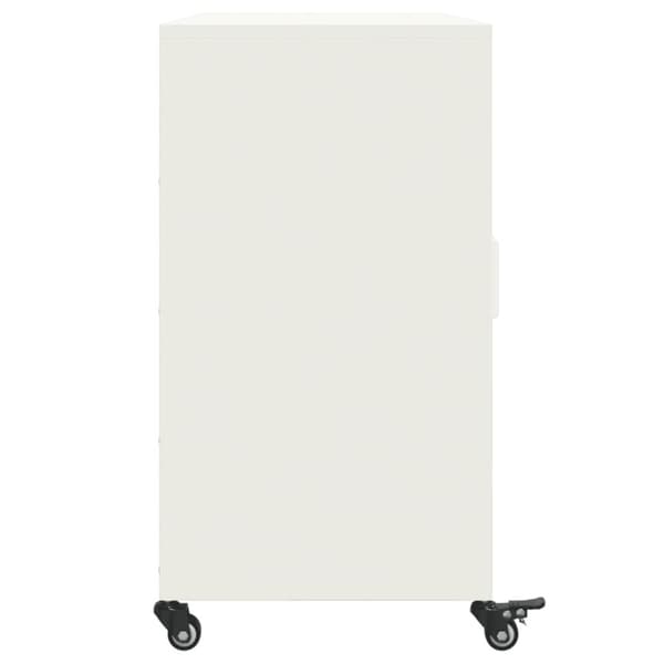 skænk 100,5x39x72 cm koldvalset stål hvid