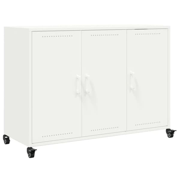 skænk 100,5x39x72 cm koldvalset stål hvid