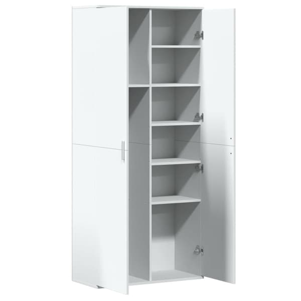 højskab 80x35x180 cm konstrueret træ hvid