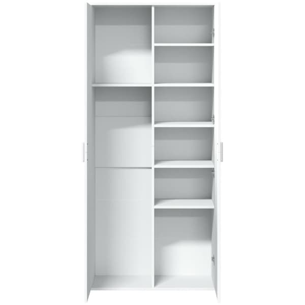 højskab 80x35x180 cm konstrueret træ hvid