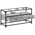 Pikkukuva 3 / 10: TV-taso lasinen pöytälevy harm. Sonoma 98x35x51 cm tekninen puu