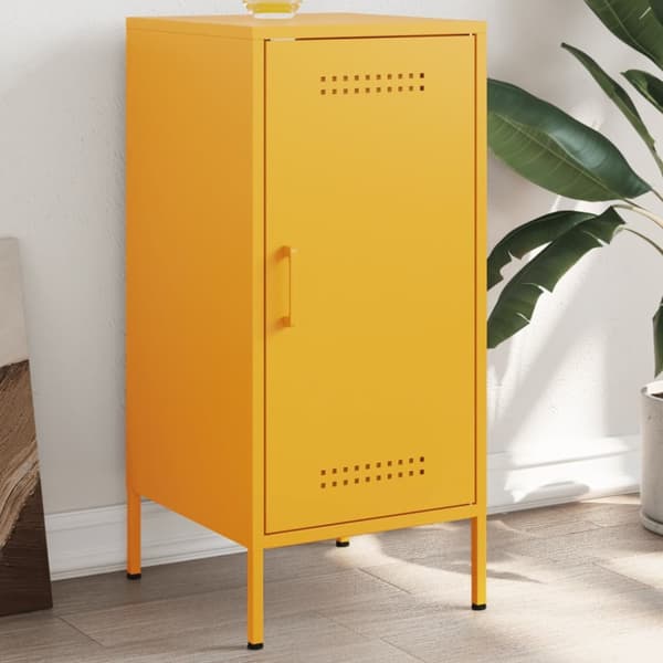 skab 36x39x79 cm koldvalset stål sennepsgul