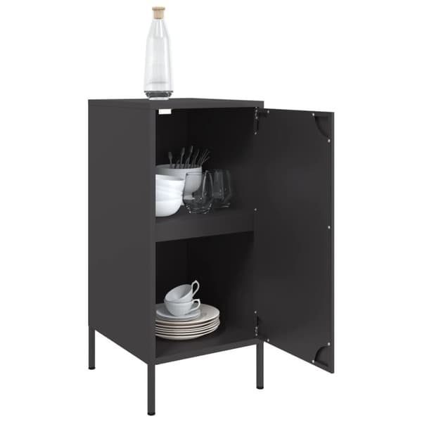 Senkit 2 kpl musta 36x39x79 cm kylmävalssattu teräs