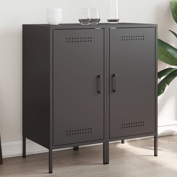Senkit 2 kpl musta 36x39x79 cm kylmävalssattu teräs