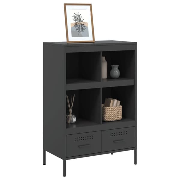 Kaappi musta 68x39x101,5 cm kylmävalssattu teräs