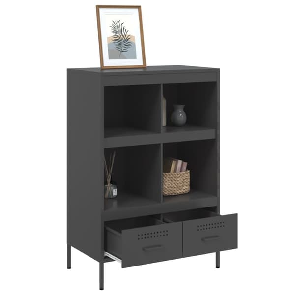 Kaappi musta 68x39x101,5 cm kylmävalssattu teräs