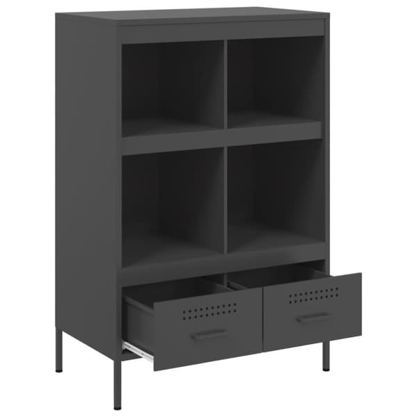 Kaappi musta 68x39x101,5 cm kylmävalssattu teräs