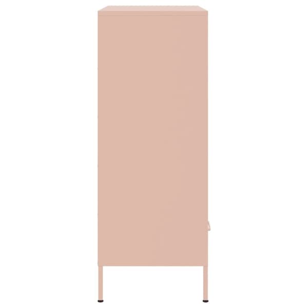 Högskåp rosa 68x39x101,5 cm kallvalsat stål