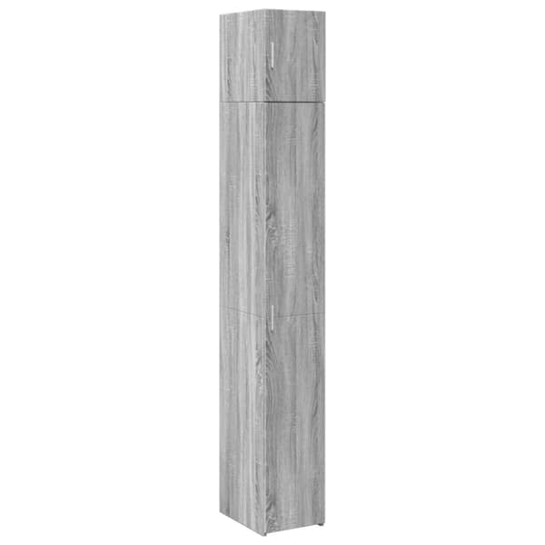 skab 30x42,5x225 cm smalt konstrueret træ grå sonoma-eg