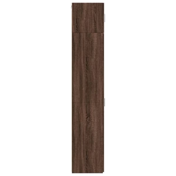 skab 45x42,5x225 cm smalt konstrueret træ brun egetræsfarve