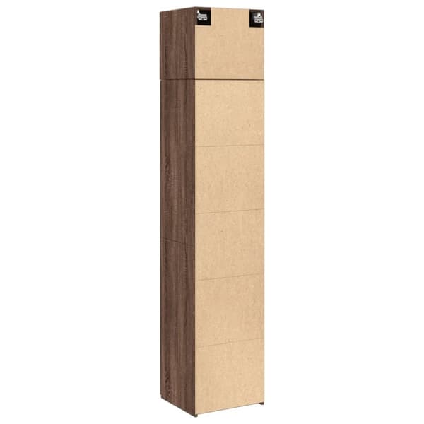 skab 45x42,5x225 cm smalt konstrueret træ brun egetræsfarve