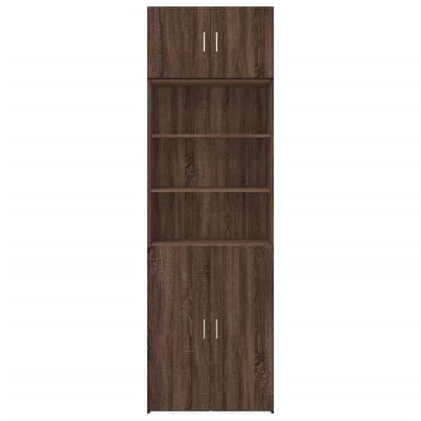 skab 70x42,5x225 cm konstrueret træ brun egetræsfarve