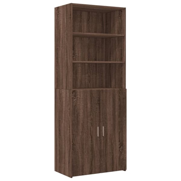 skab 70x42,5x225 cm konstrueret træ brun egetræsfarve