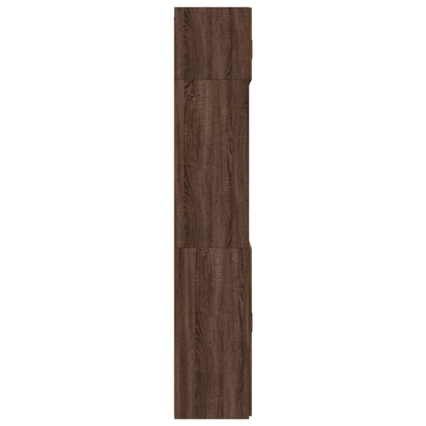 skab 70x42,5x225 cm konstrueret træ brun egetræsfarve