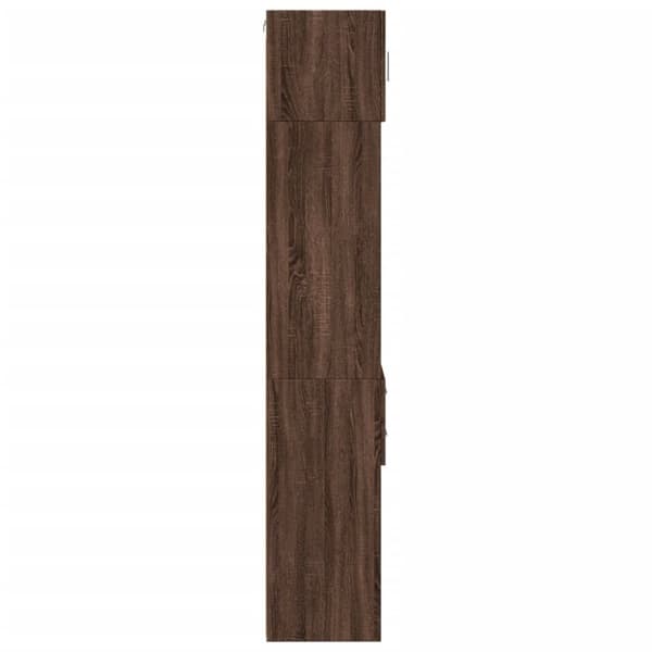 skab 45x42,5x225 cm smalt konstrueret træ brun egetræsfarve