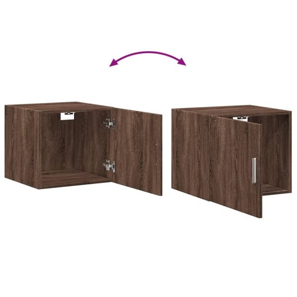skab 45x42,5x225 cm smalt konstrueret træ brun egetræsfarve