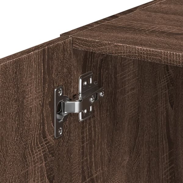 skab 45x42,5x225 cm smalt konstrueret træ brun egetræsfarve
