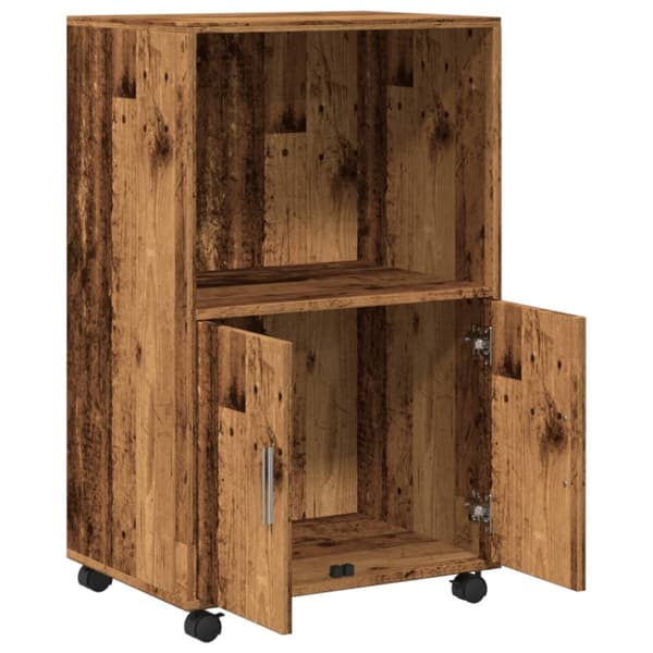 rullebord 55x40x91 cm konstrueret træ gammelt trælook
