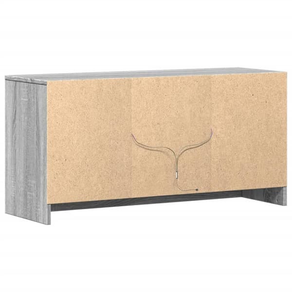 TV-taso LED-valoilla harmaa Sonoma 100x34x50 cm tekninen puu