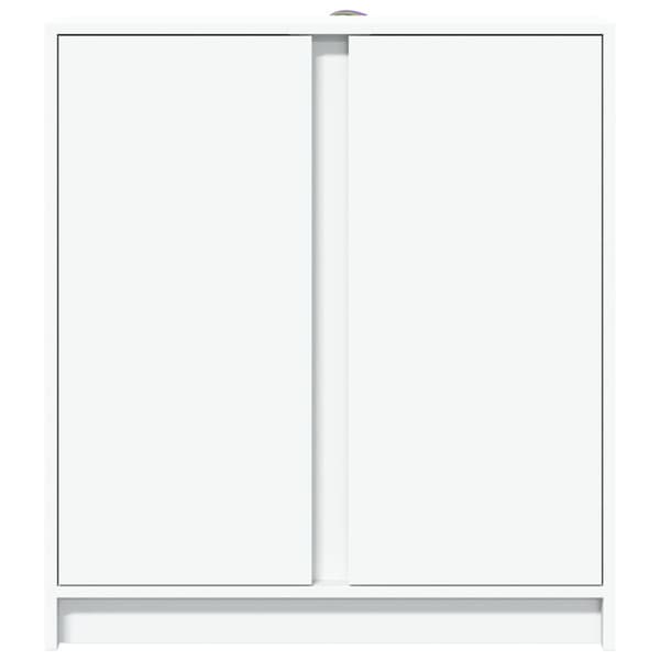 Senkki LED-valoilla valkoinen 77x34x85 cm tekninen puu