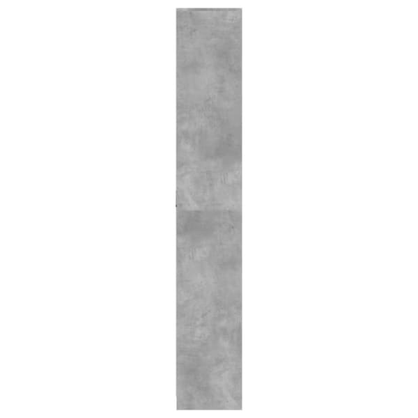 skab med LED-lys 41,5x32,5x200 cm konstrueret træ betongrå