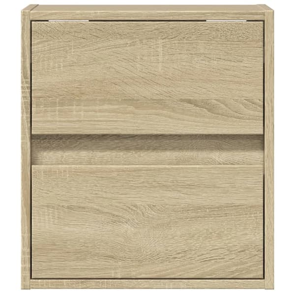 Väggmonterad tv-bänk LED sonoma-ek 41x31x45 cm