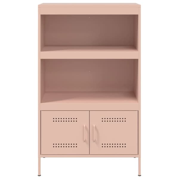Högskåp rosa 68x39x113 cm stål