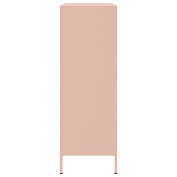 Högskåp rosa 68x39x113 cm stål