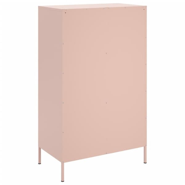 Högskåp rosa 68x39x113 cm stål