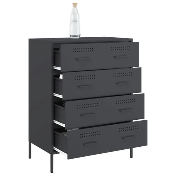 skab 68x39x89 cm stål antracitgrå