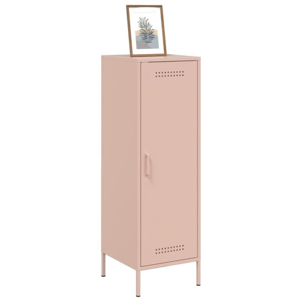 skab 36x39x113 cm stål lyserød