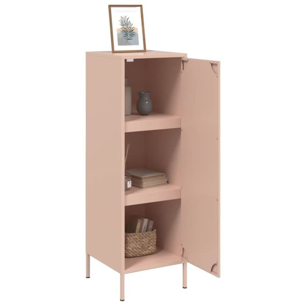 skab 36x39x113 cm stål lyserød