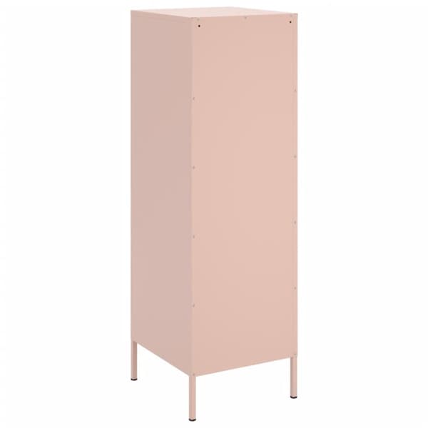 skab 36x39x113 cm stål lyserød
