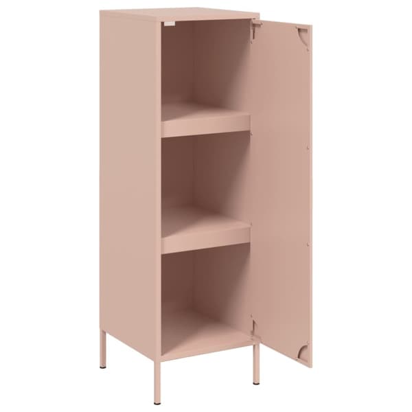 skab 36x39x113 cm stål lyserød