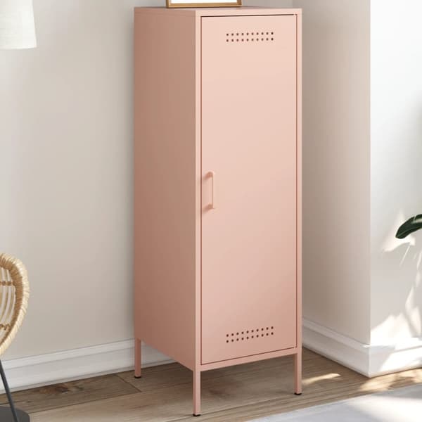 skab 36x39x113 cm stål lyserød