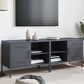 Miniatyrbild 1 av 10: Tv-bänk 2 st antracit 68x39x50,5 cm stål