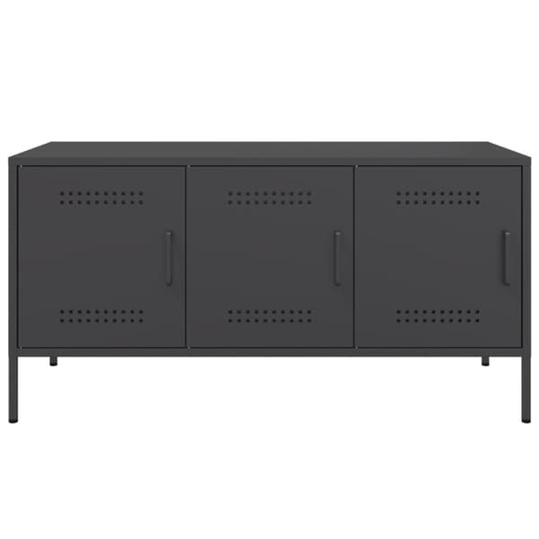 tv-bord 100,5x39x50,5 cm stål sort