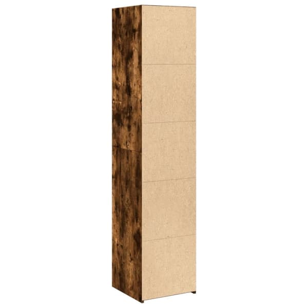 højskab 40x41x185 cm konstrueret træ røget egetræsfarve